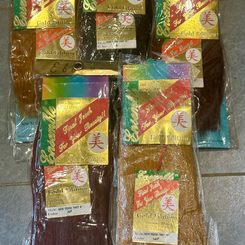 Ebonne Ensemble  Gold Edition 100 % Human Hair 8” - 12” Lot Of 5